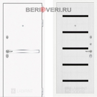 Лабиринт Лайн White 01 Белое дерево, стекло черное